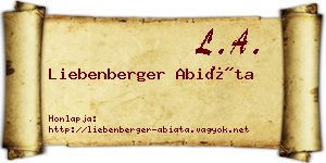 Liebenberger Abiáta névjegykártya
